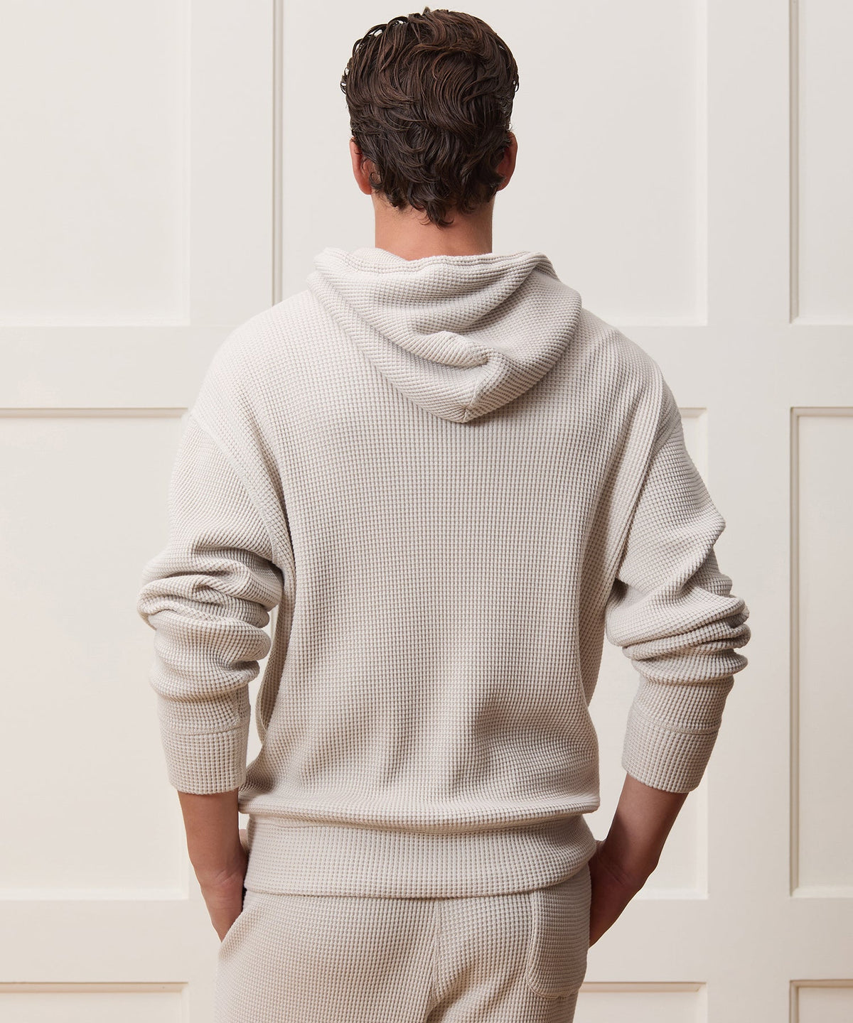 Todd Snyder Portuguese Cotton Waffle Hoodie - Pumice