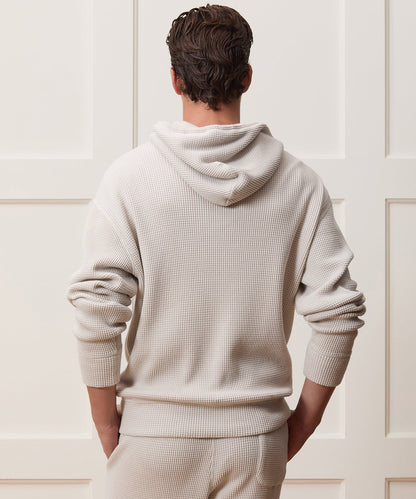 Todd Snyder Portuguese Cotton Waffle Hoodie - Pumice
