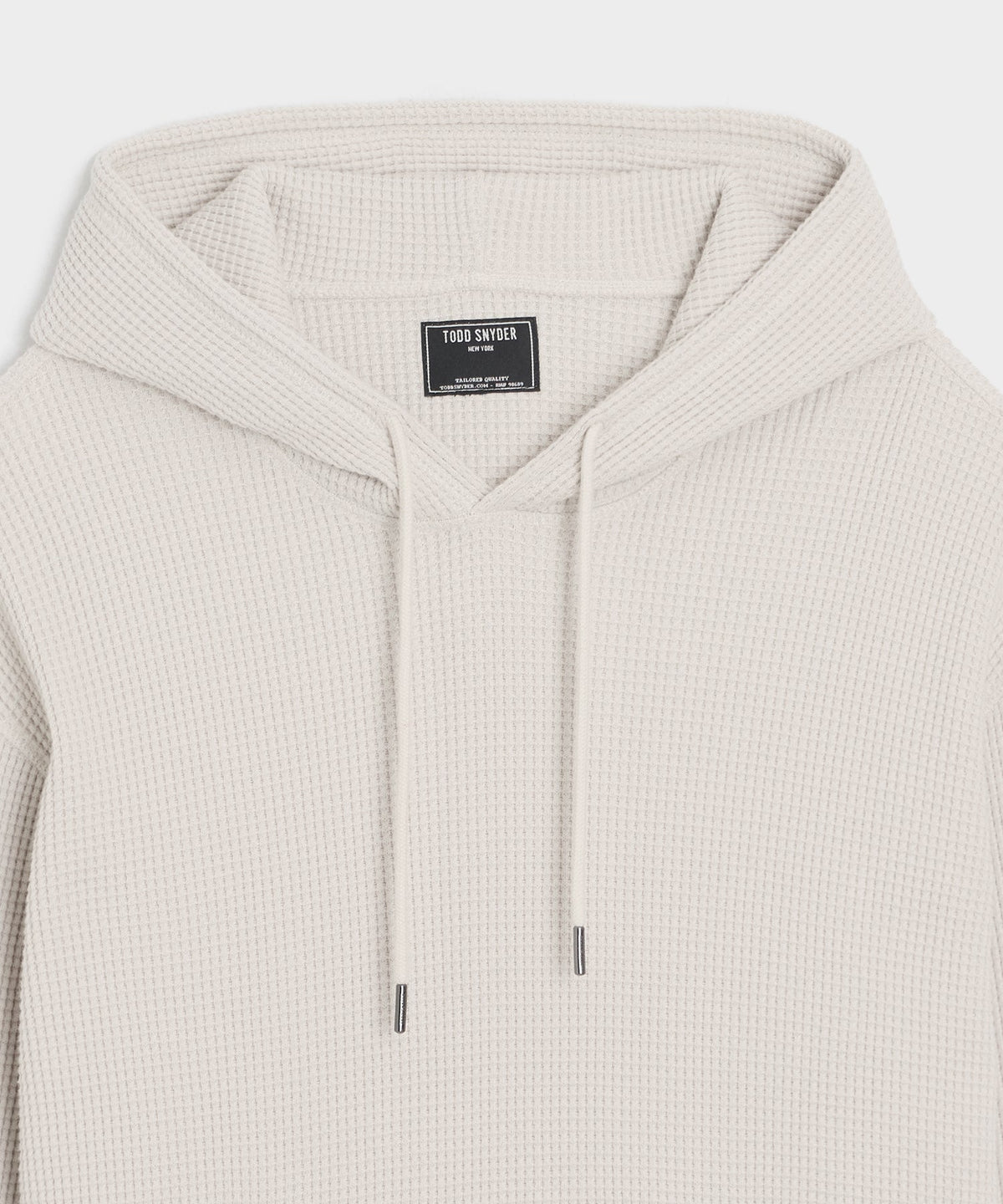 Todd Snyder Portuguese Cotton Waffle Hoodie - Pumice