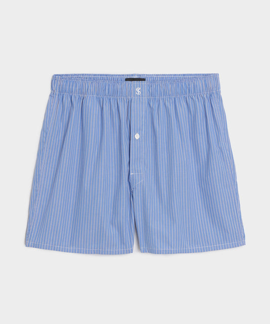 Todd Snyder Portuguese Cotton Boxers - Blue Regatta