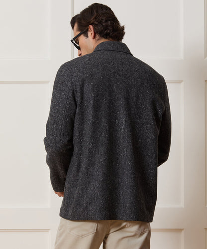 Todd Snyder Italian Wool Herringbone Chore Coat - Dark Charcoal