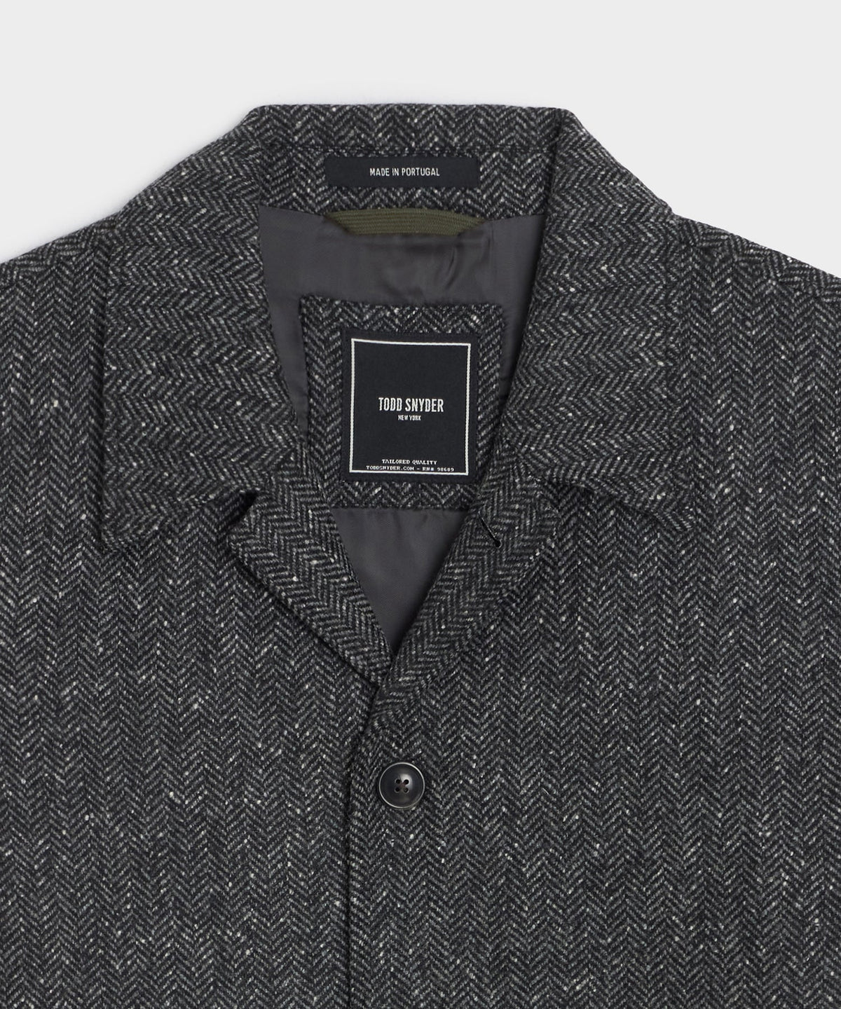 Todd Snyder Italian Wool Herringbone Chore Coat - Dark Charcoal