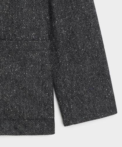 Todd Snyder Italian Wool Herringbone Chore Coat - Dark Charcoal