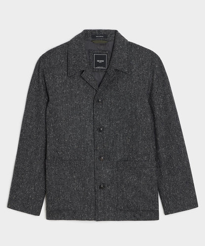 Todd Snyder Italian Wool Herringbone Chore Coat - Dark Charcoal