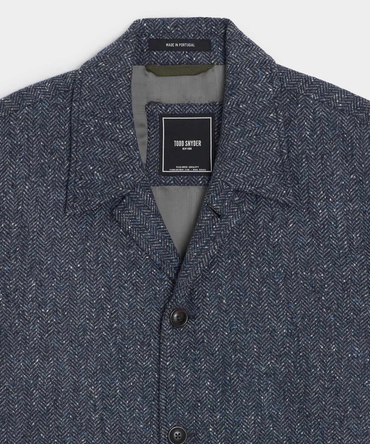 Todd Snyder Italian Wool Herringbone Chore Coat - Steel Blue