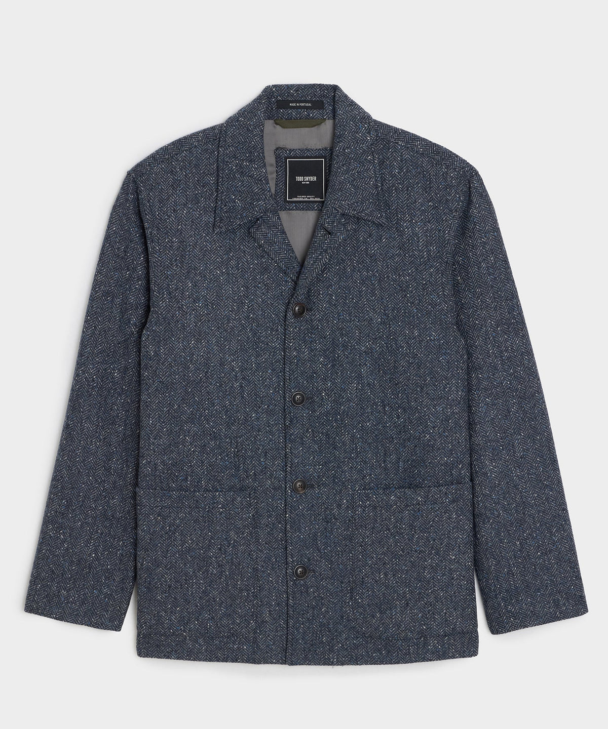 Todd Snyder Italian Wool Herringbone Chore Coat - Steel Blue