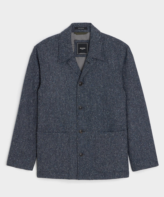 Todd Snyder Italian Wool Herringbone Chore Coat - Steel Blue