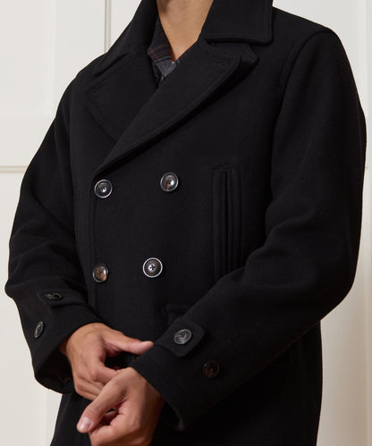 Todd Snyder Italian Wool-Cashmere Peacoat - Black