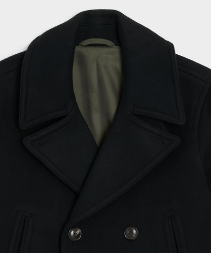 Todd Snyder Italian Wool-Cashmere Peacoat - Black