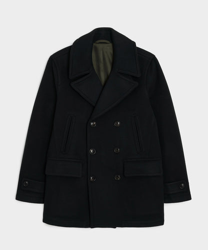 Todd Snyder Italian Wool-Cashmere Peacoat - Black