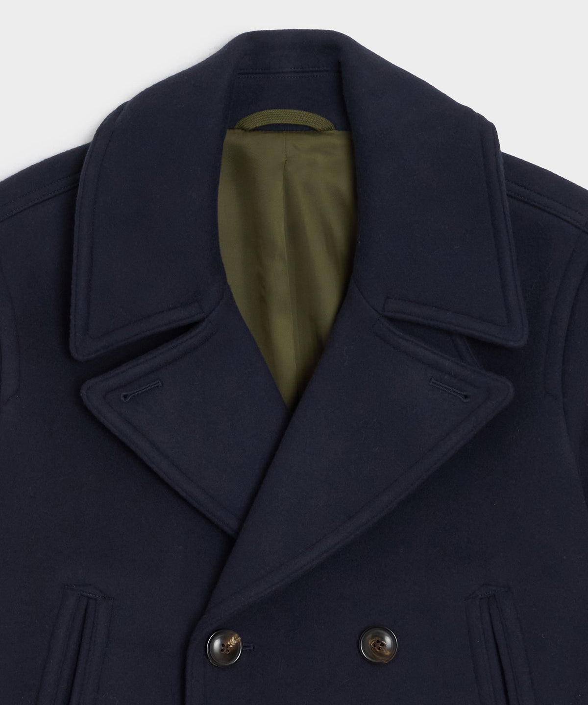Todd Snyder Italian Wool-Cashmere Peacoat - Navy