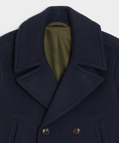 Todd Snyder Italian Wool-Cashmere Peacoat - Navy