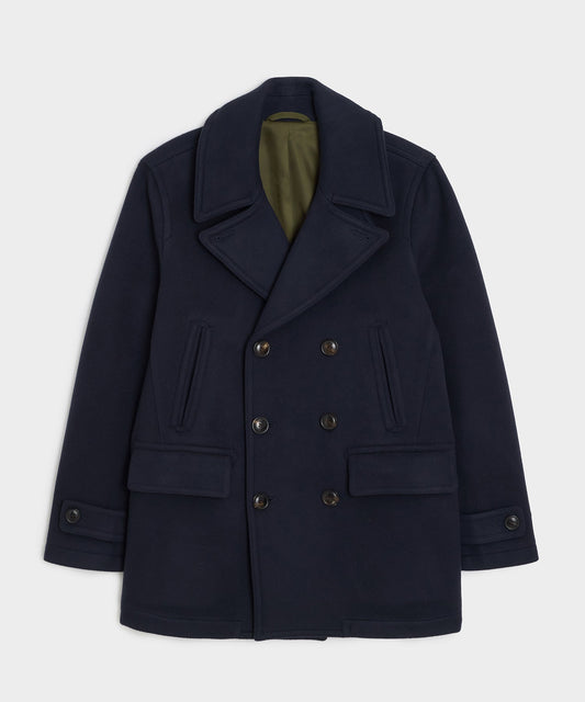 Todd Snyder Italian Wool-Cashmere Peacoat - Navy