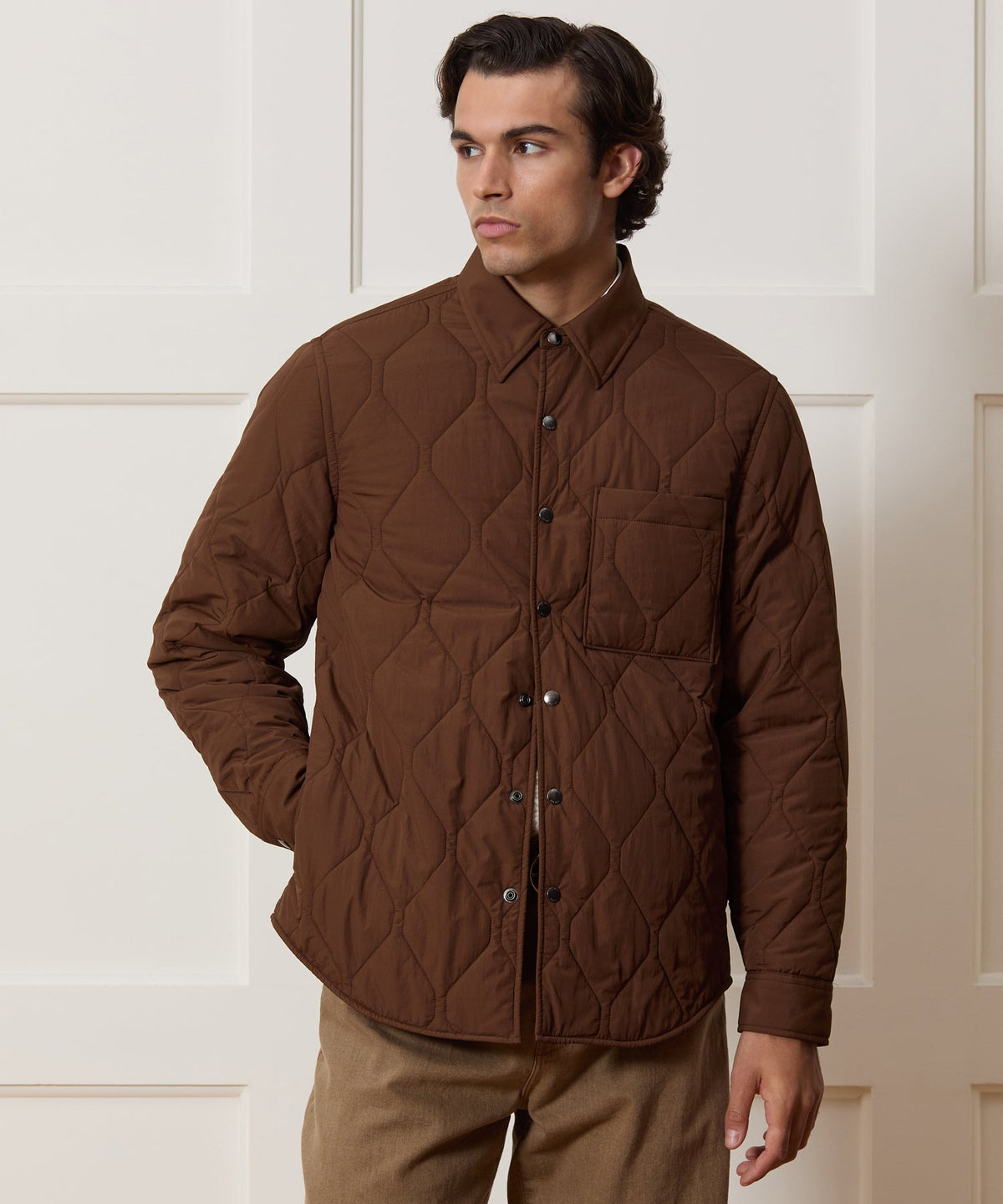 Todd Snyder Quilted Filled Shirt Jacket - Brown