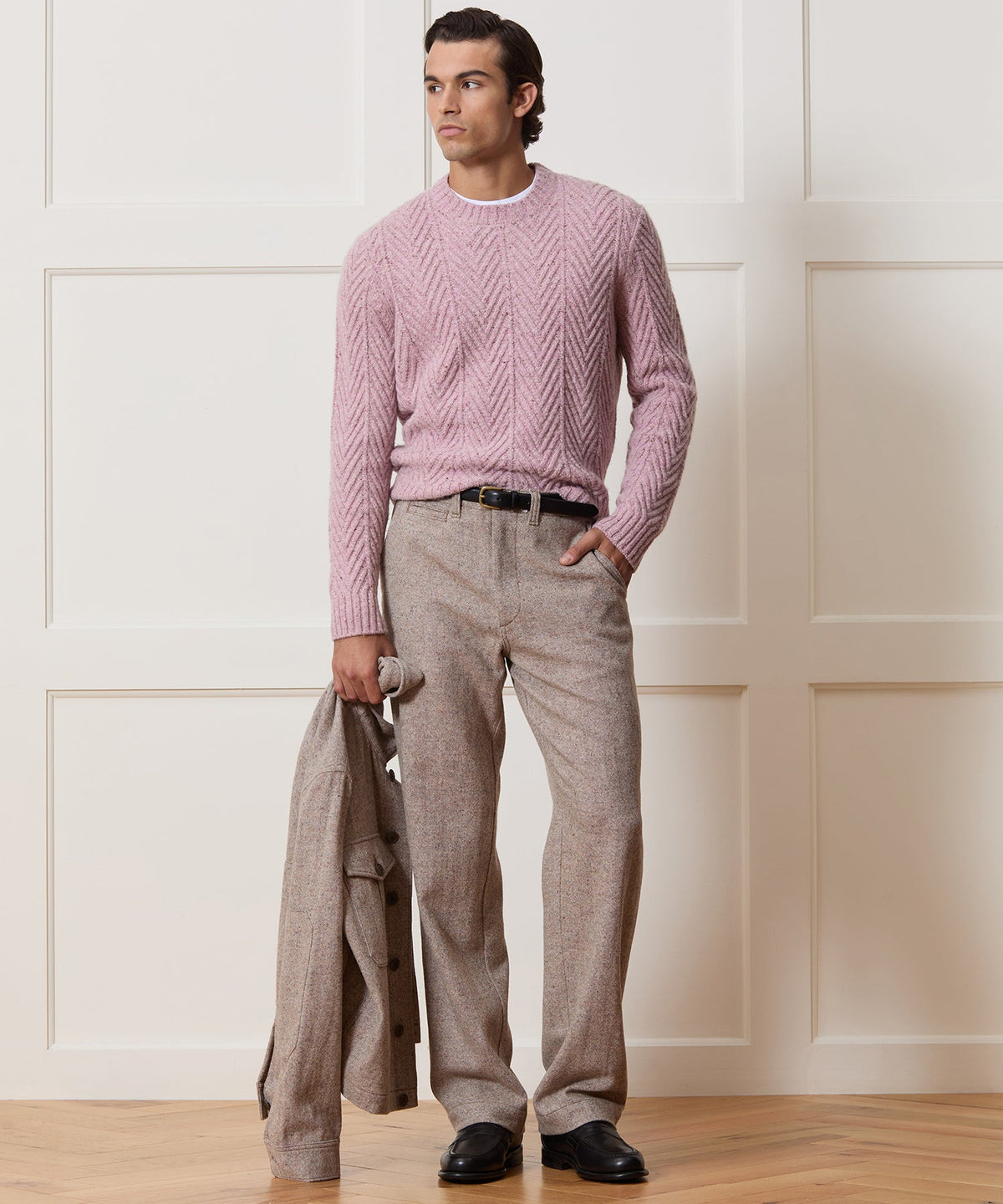Todd Snyder Relaxed Donegal Trouser - Light Brown