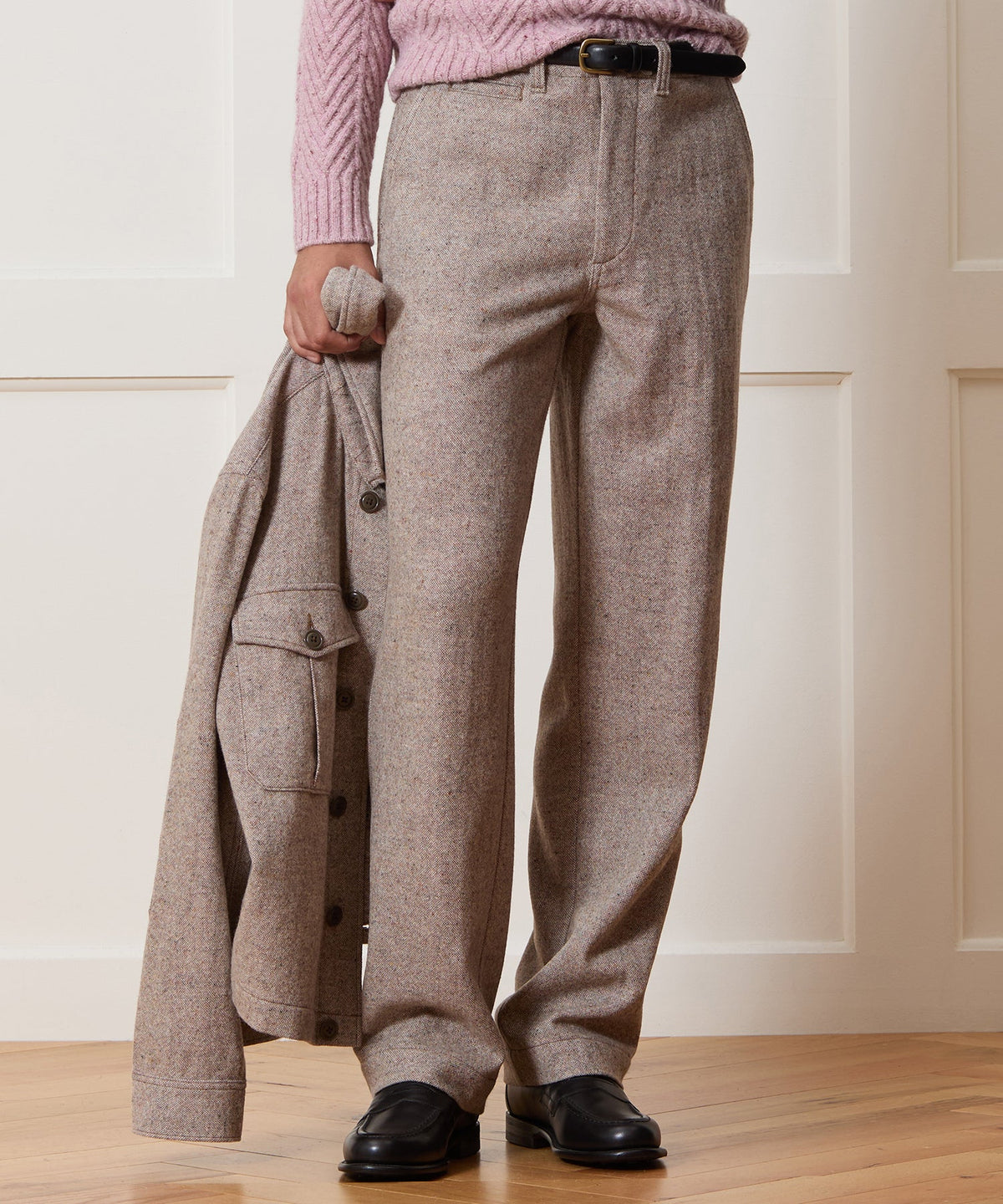 Todd Snyder Relaxed Donegal Trouser - Light Brown