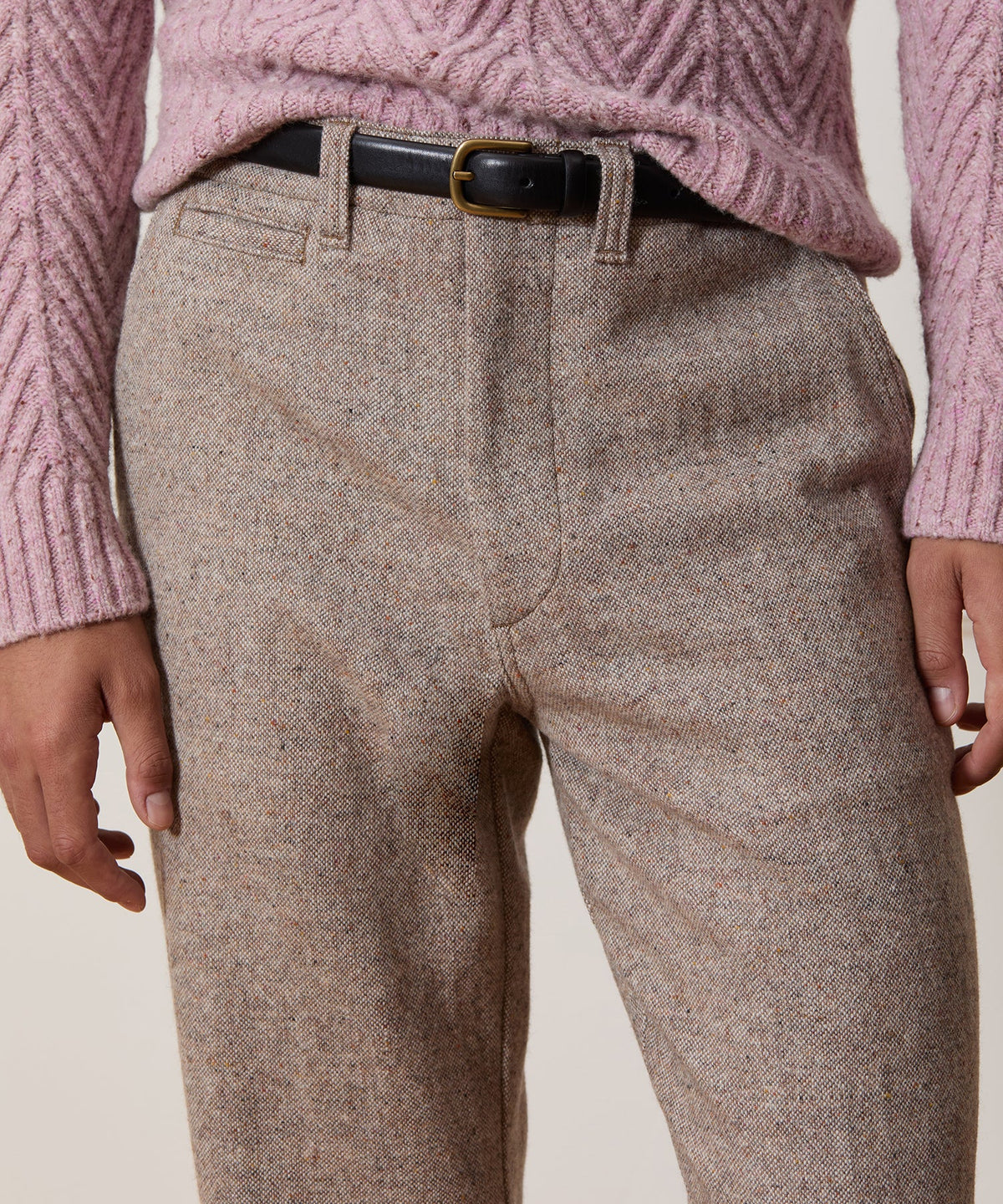 Todd Snyder Relaxed Donegal Trouser - Light Brown
