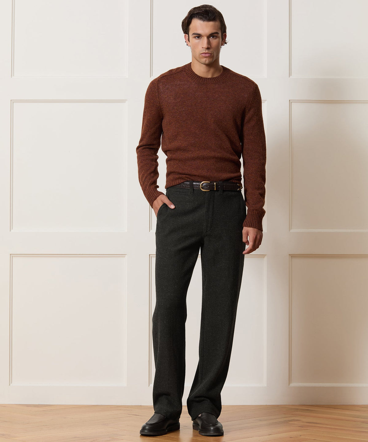 Todd Snyder Relaxed Donegal Trouser - Olive