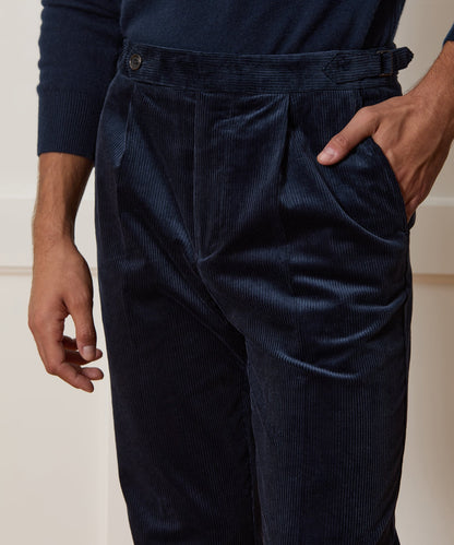 Todd Snyder Italian Corduroy Side Tab Trouser - Navy