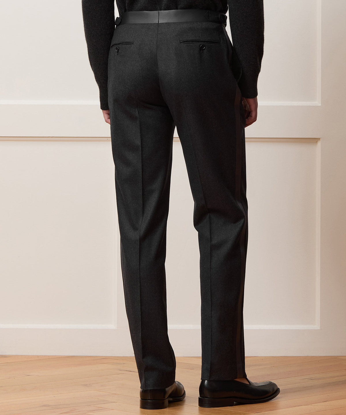 Todd Snyder Italian Flannel Tuxedo Trouser - Charcoal