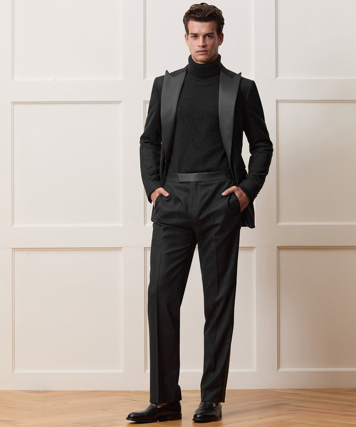 Todd Snyder Italian Flannel Tuxedo Trouser - Charcoal