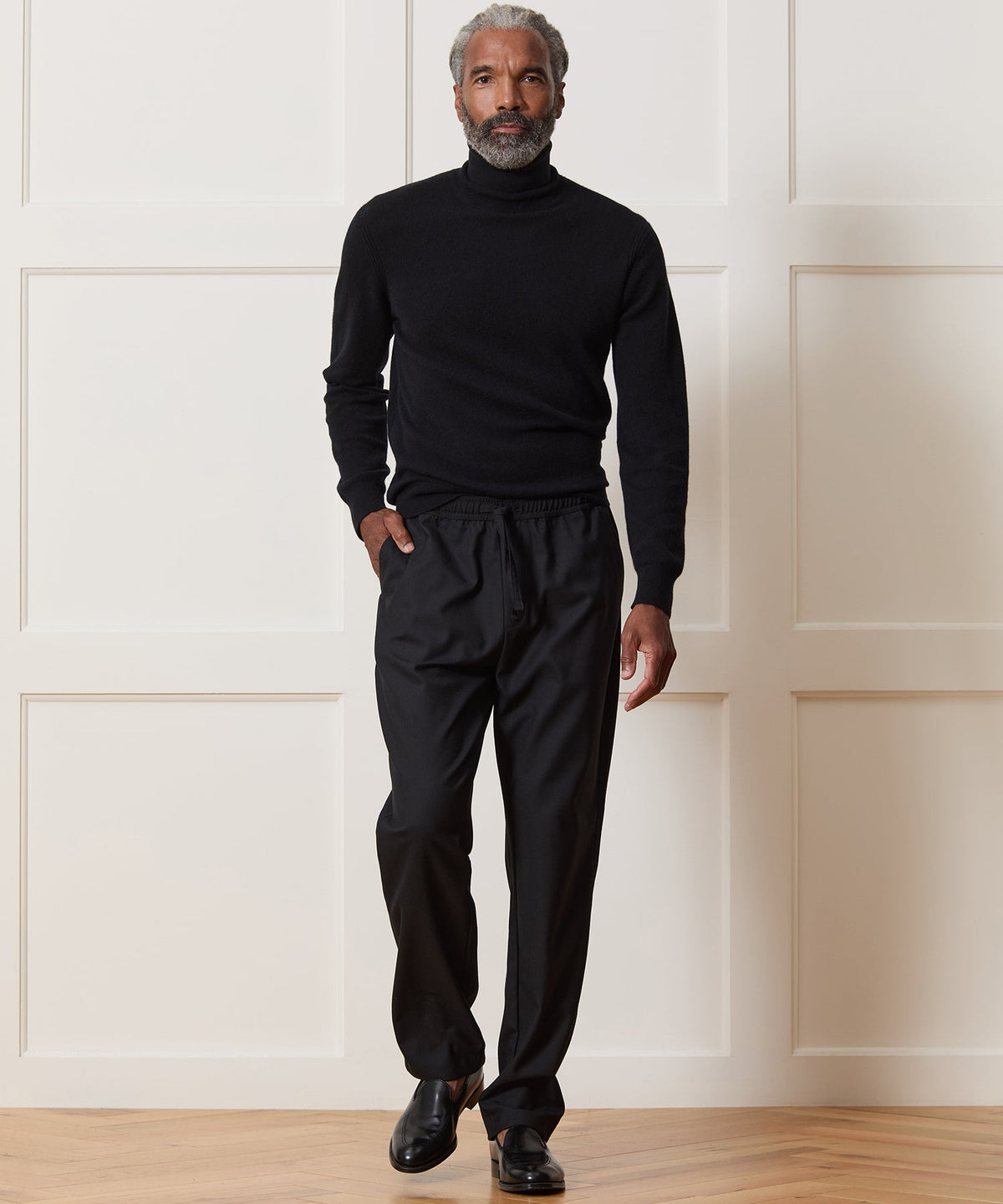 Todd Snyder Wool Leisure Trouser - Black