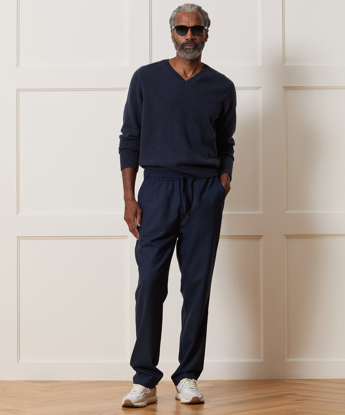 Todd Snyder Wool Leisure Trouser - Navy