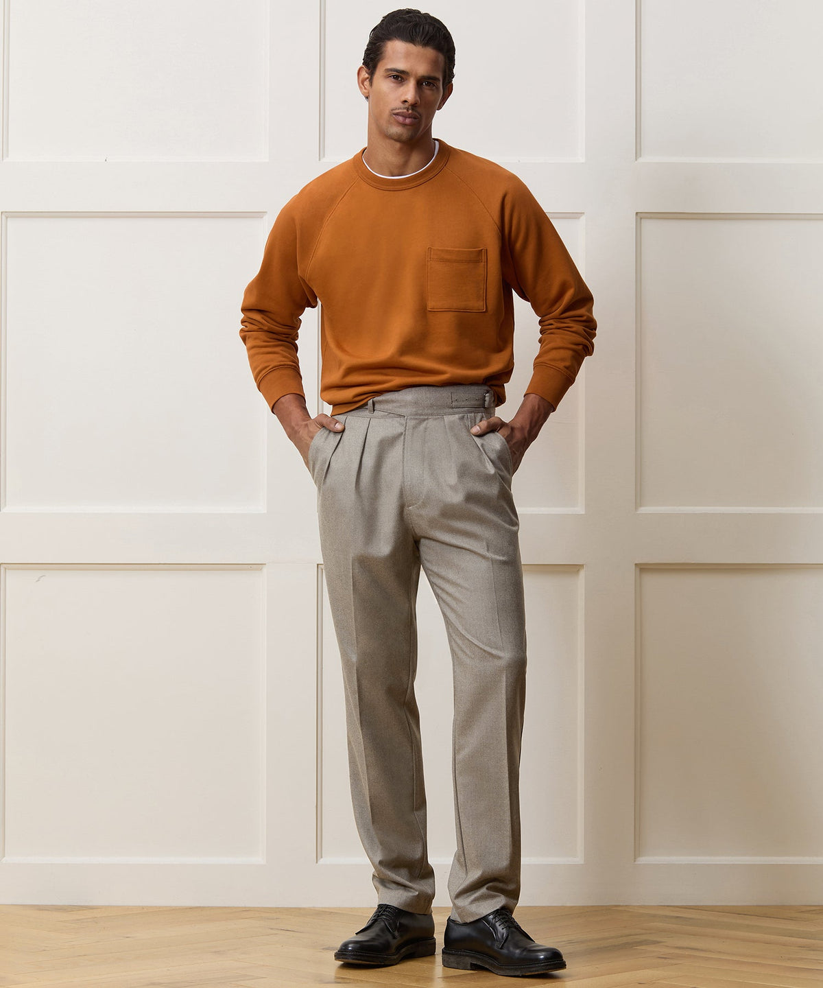 Todd Snyder Italian Flannel Gurkha Trouser - Taupe