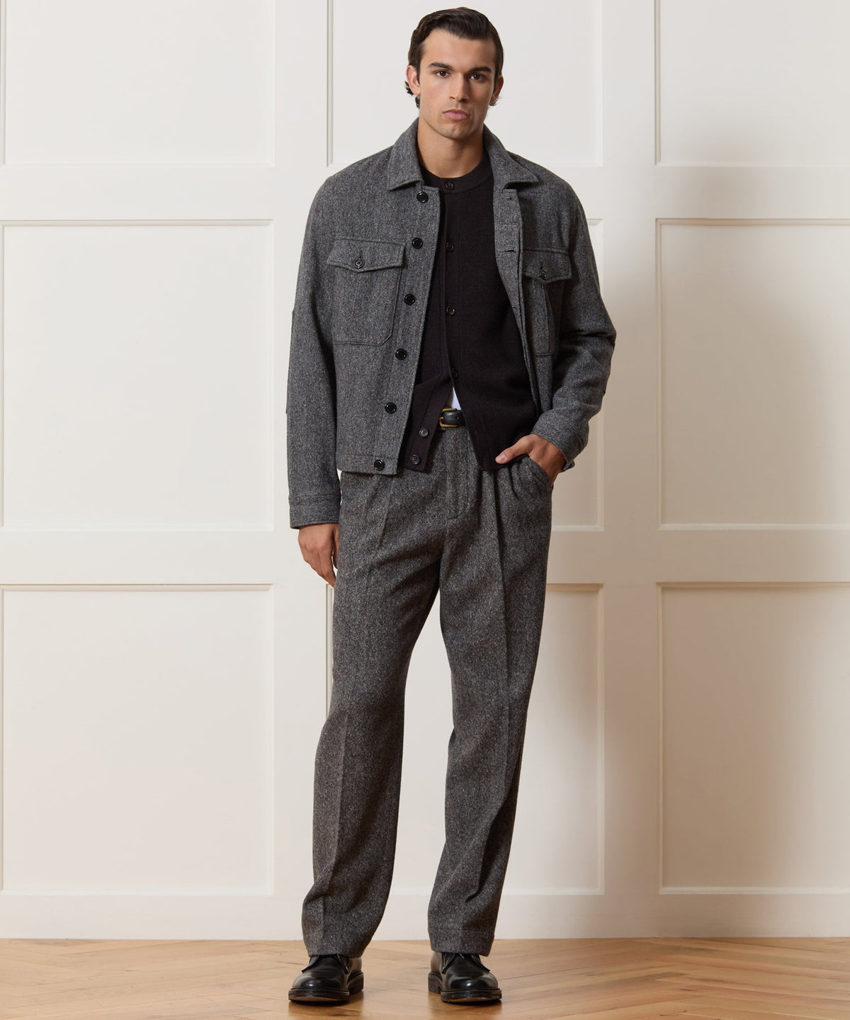 Todd Snyder Donegal Military Overshirt - Charcoal