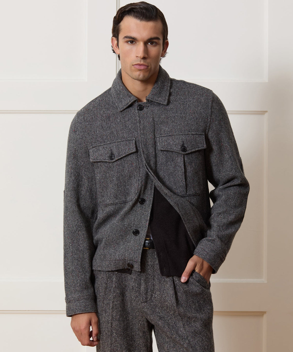 Todd Snyder Donegal Military Overshirt - Charcoal