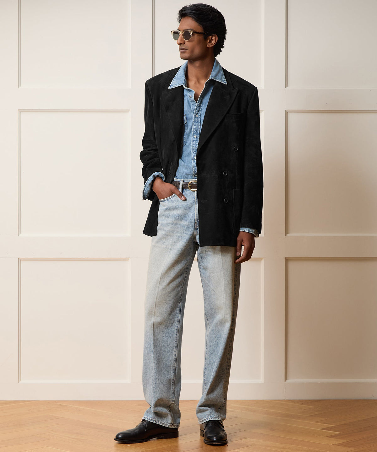 Todd Snyder Italian Suede Sport Coat - Black