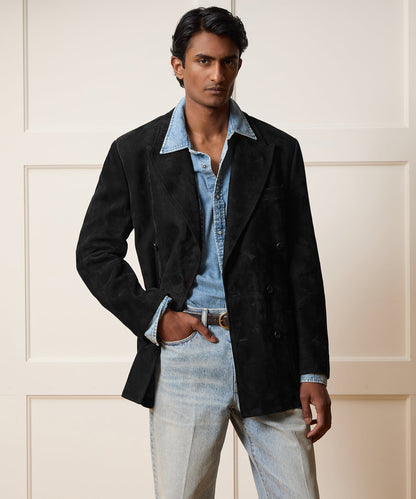 Todd Snyder Italian Suede Sport Coat - Black