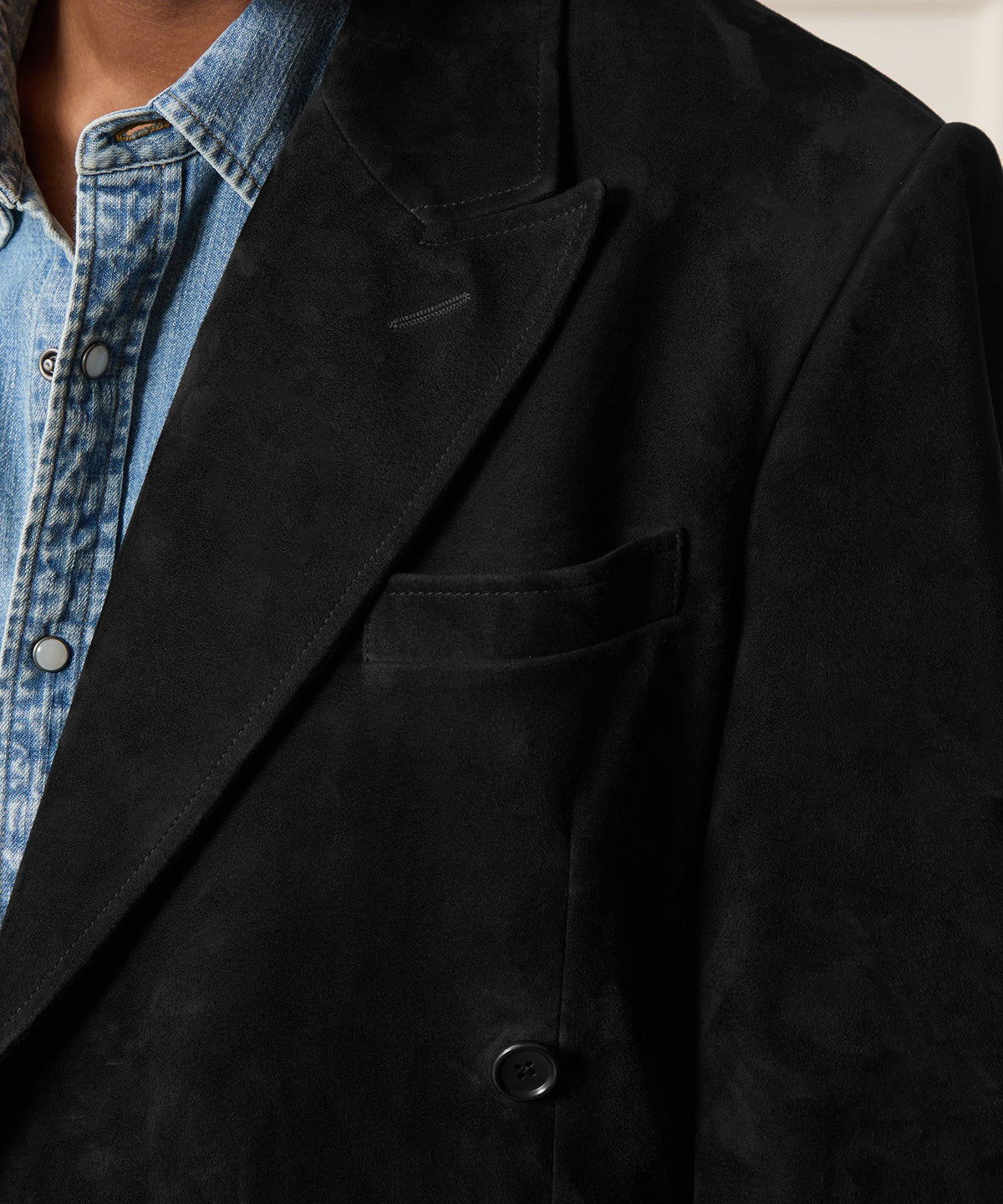 Todd Snyder Italian Suede Sport Coat - Black