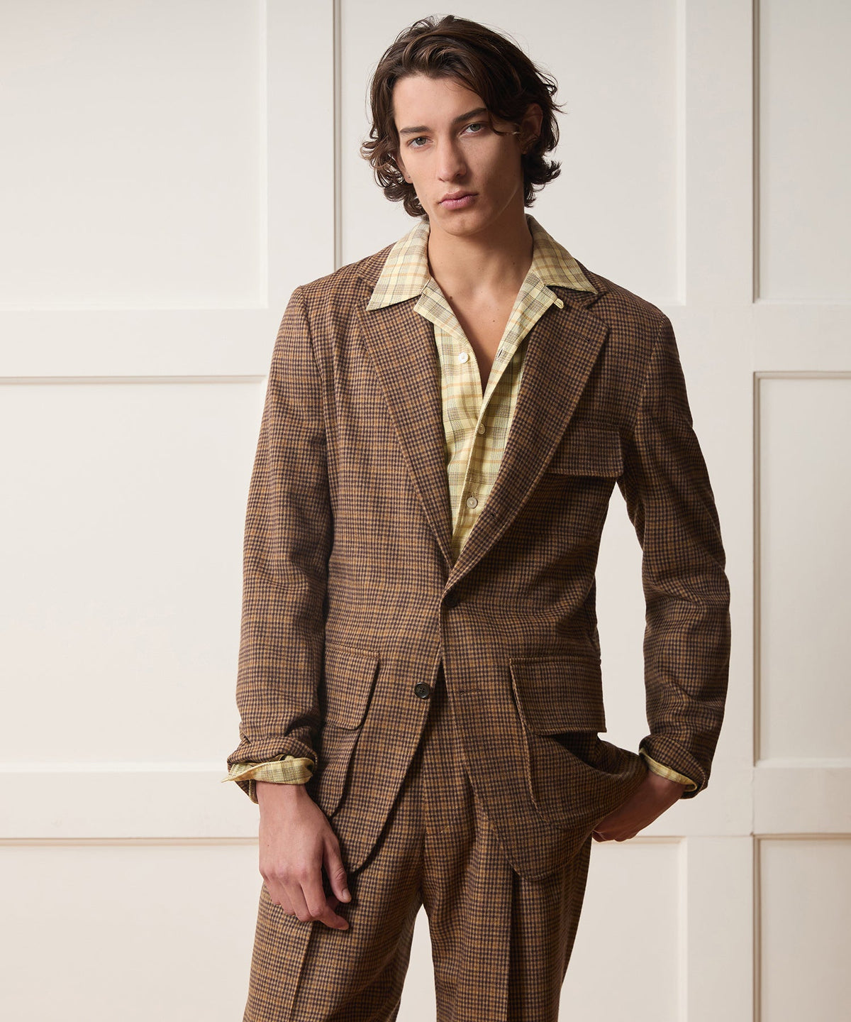 Todd Snyder Italian Guncheck Upland Jacket - Orange