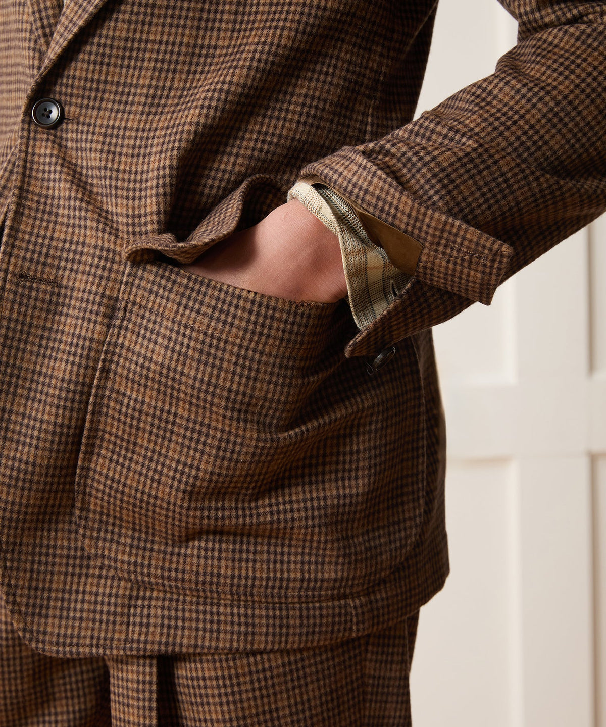 Todd Snyder Italian Guncheck Upland Jacket - Orange
