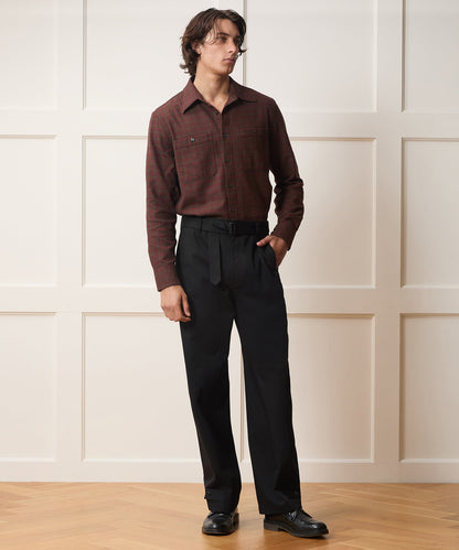 Todd Snyder Italian Belted Barrel Pant - Black