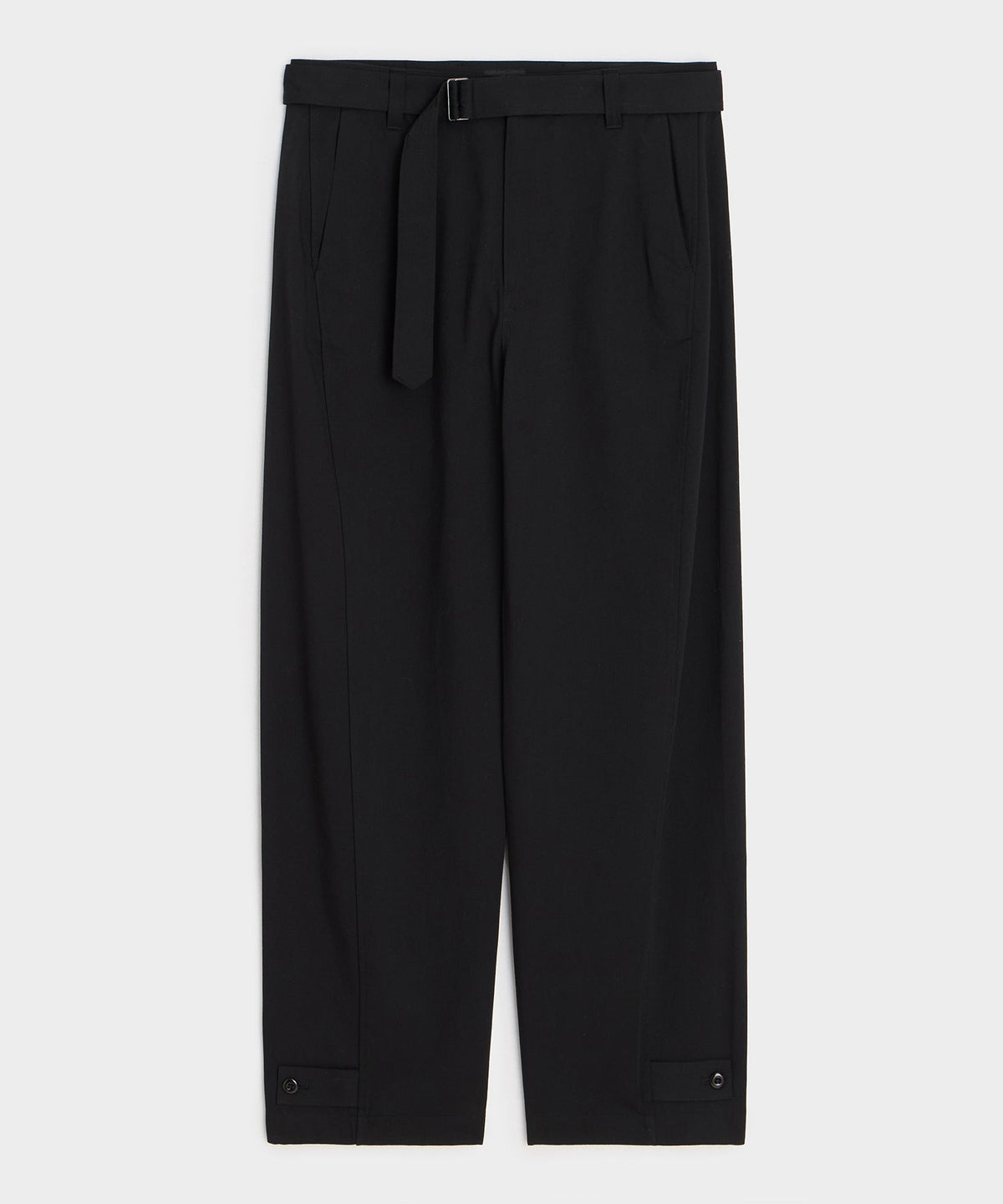 Todd Snyder Italian Belted Barrel Pant - Black