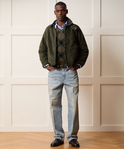 Todd Snyder Barbour Fleece Transport Jacket - Sage