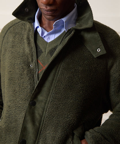 Todd Snyder Barbour Fleece Transport Jacket - Sage