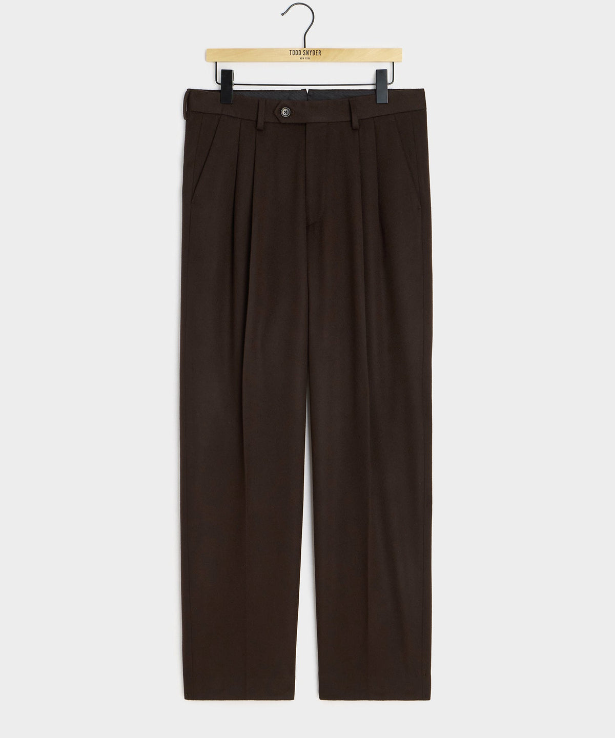 Todd Snyder Italian Cashmere Wythe Trouser - Dark Brown