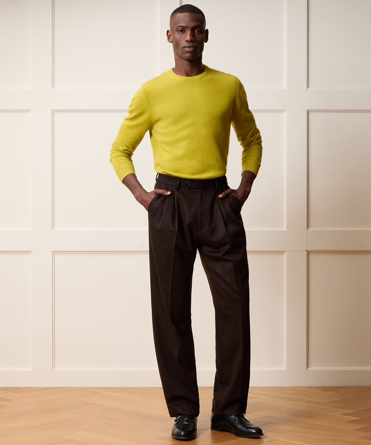 Todd Snyder Italian Cashmere Wythe Trouser - Dark Brown