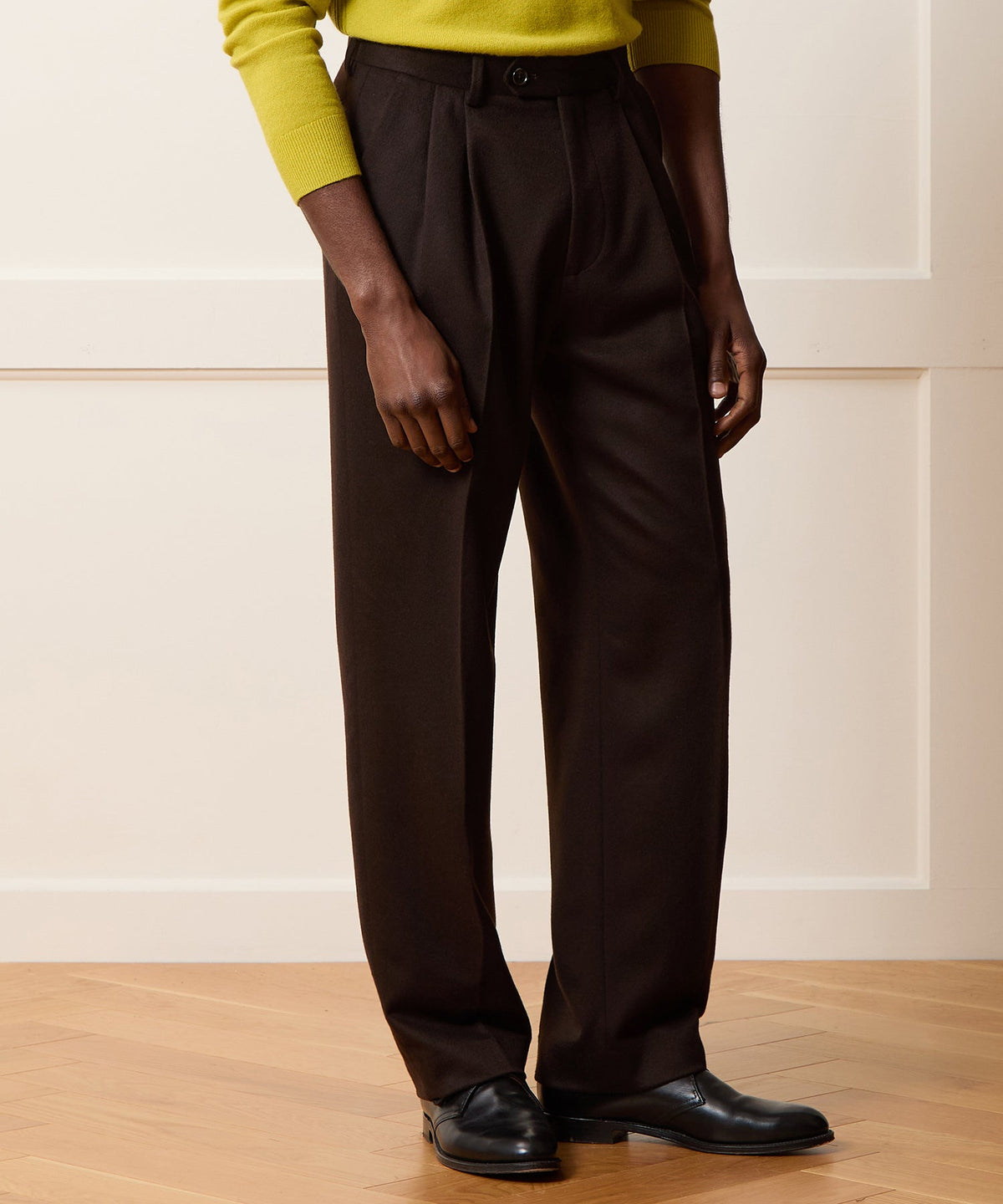 Todd Snyder Italian Cashmere Wythe Trouser - Dark Brown