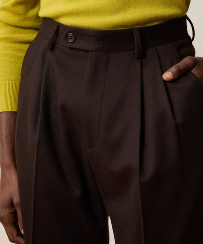 Todd Snyder Italian Cashmere Wythe Trouser - Dark Brown