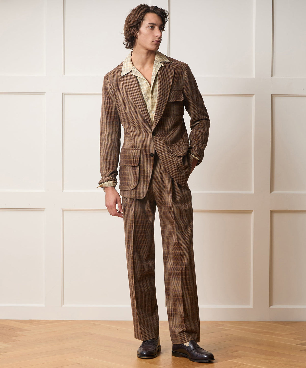 Todd Snyder Italian Guncheck Wythe Trouser - Orange