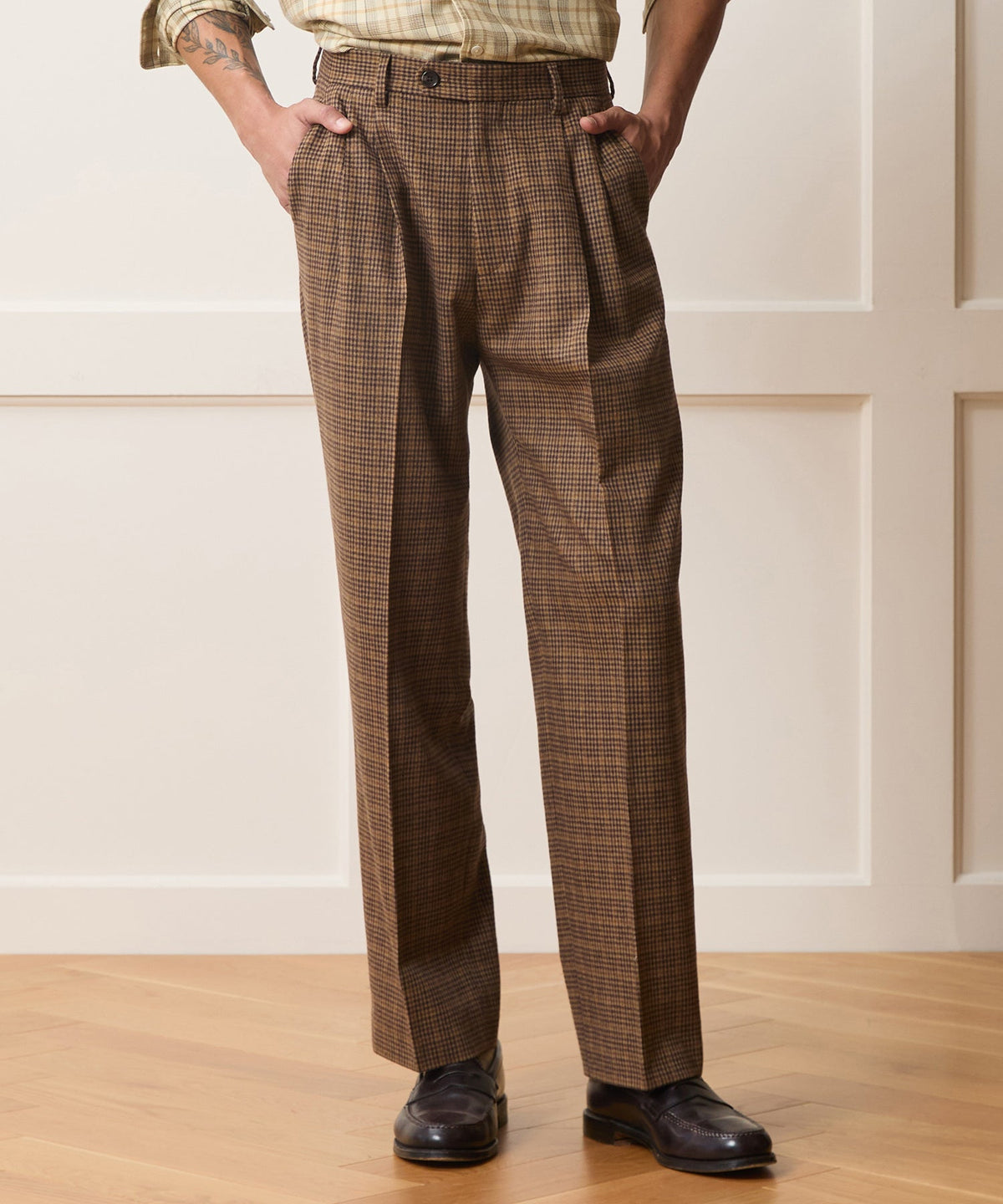 Todd Snyder Italian Guncheck Wythe Trouser - Orange