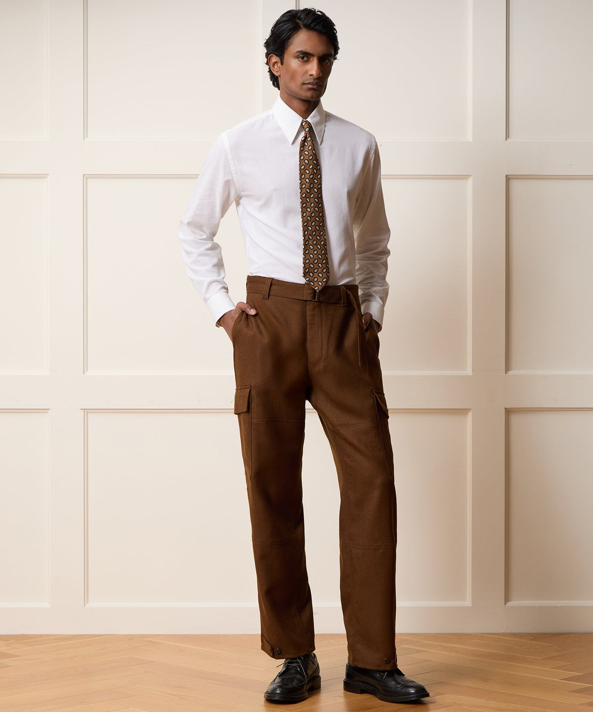 Todd Snyder Italian Belted Cargo Pant - Brown