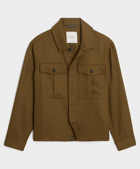 Todd Snyder Italian Wool Overshirt - Bronze