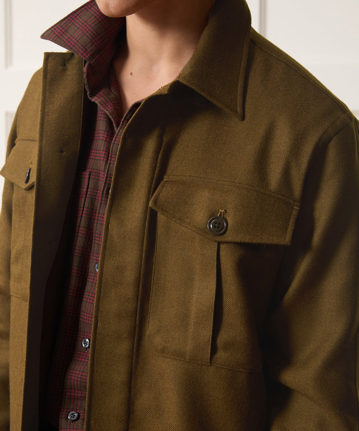 Todd Snyder Italian Wool Overshirt - Bronze