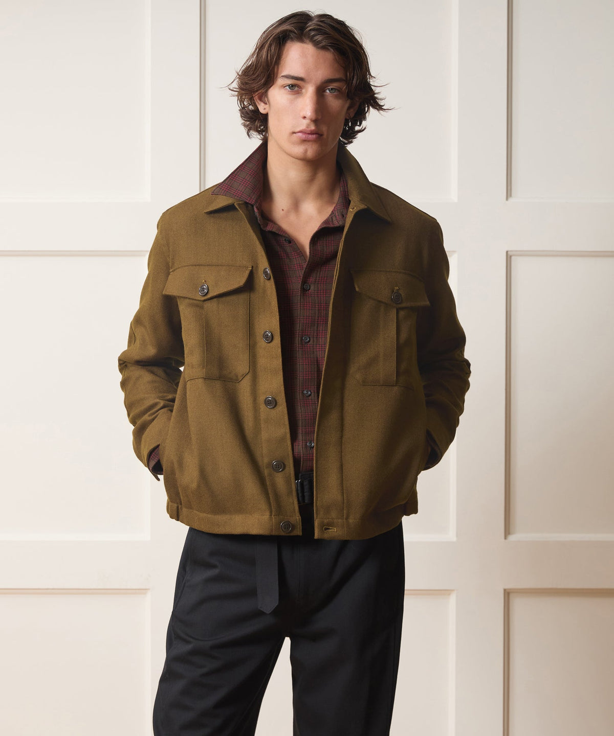 Todd Snyder Italian Wool Overshirt - Bronze