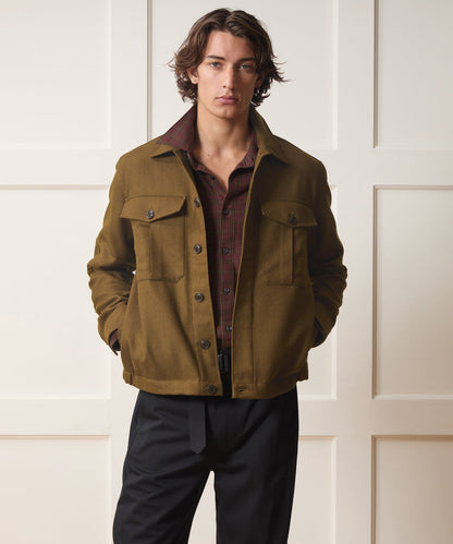 Todd Snyder Italian Wool Overshirt - Bronze
